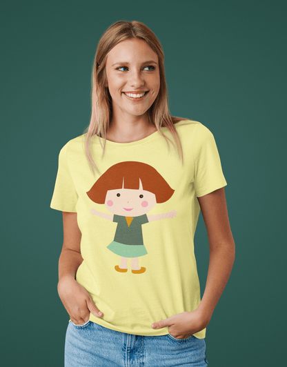Kids Cartoon Girl With Dora Cut - ATOM