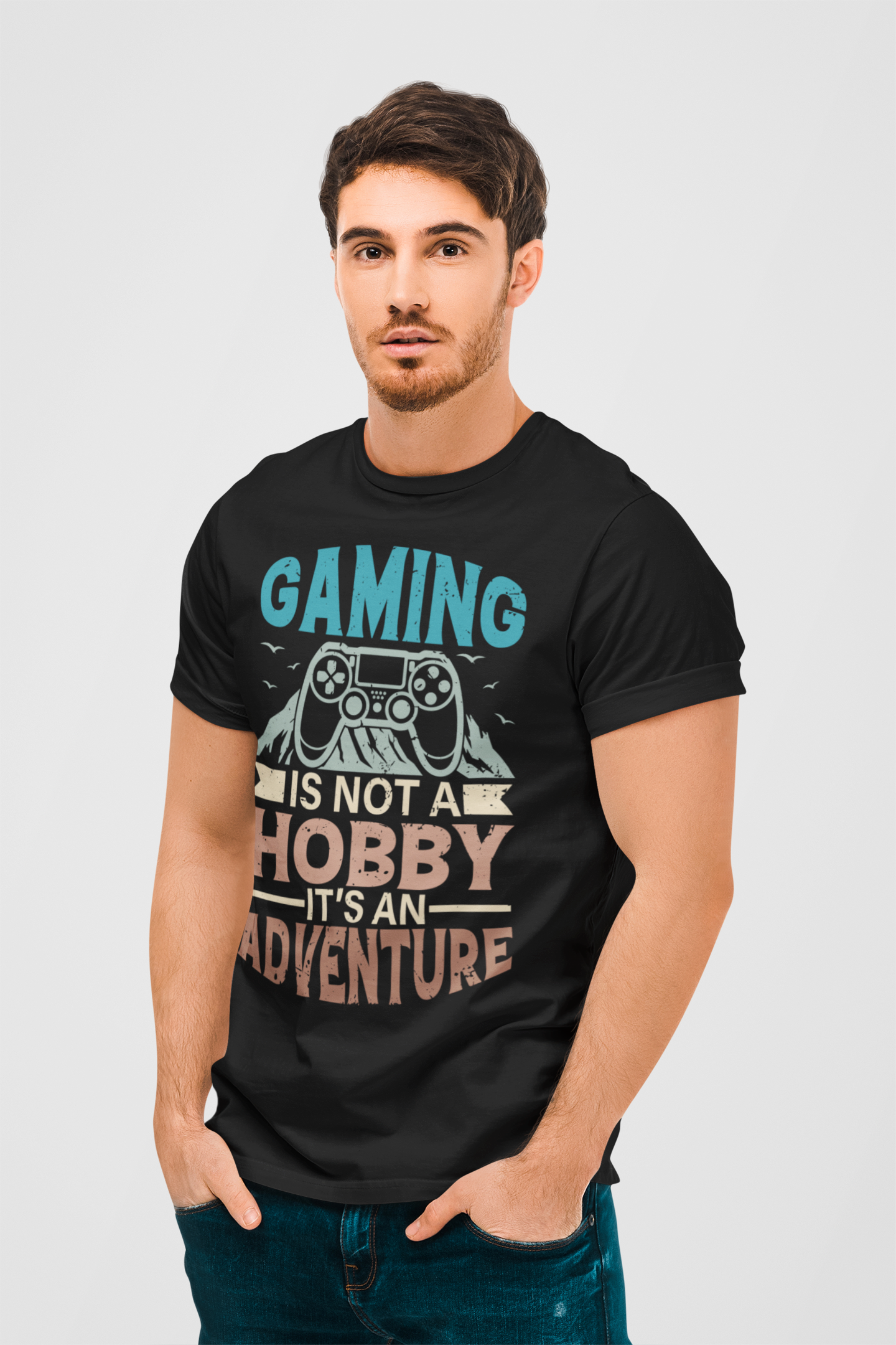 Gaming Is Not A Hobby Black Round Neck T-Shirt for Men