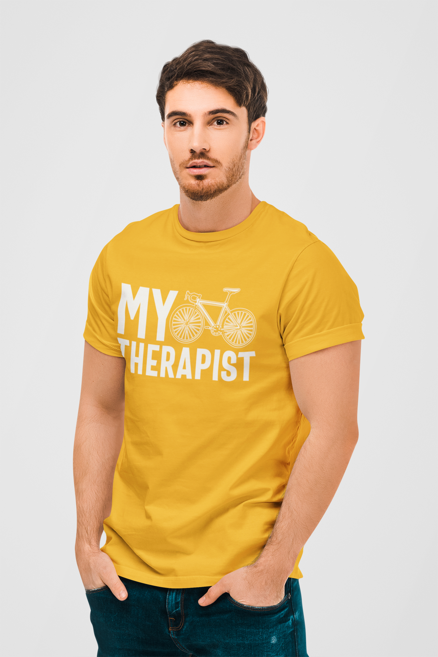 My Therapist Mustard Yellow T-Shirt For Men