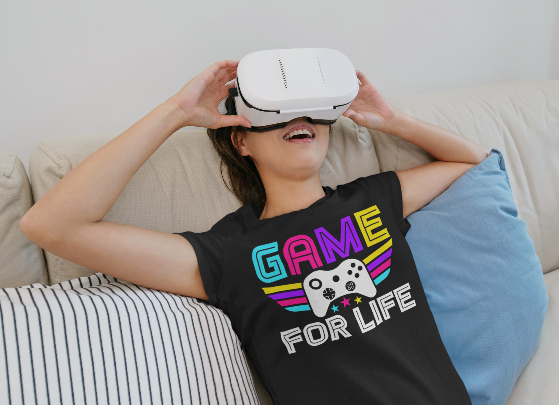 Game For Life Round Neck T-Shirt for Women