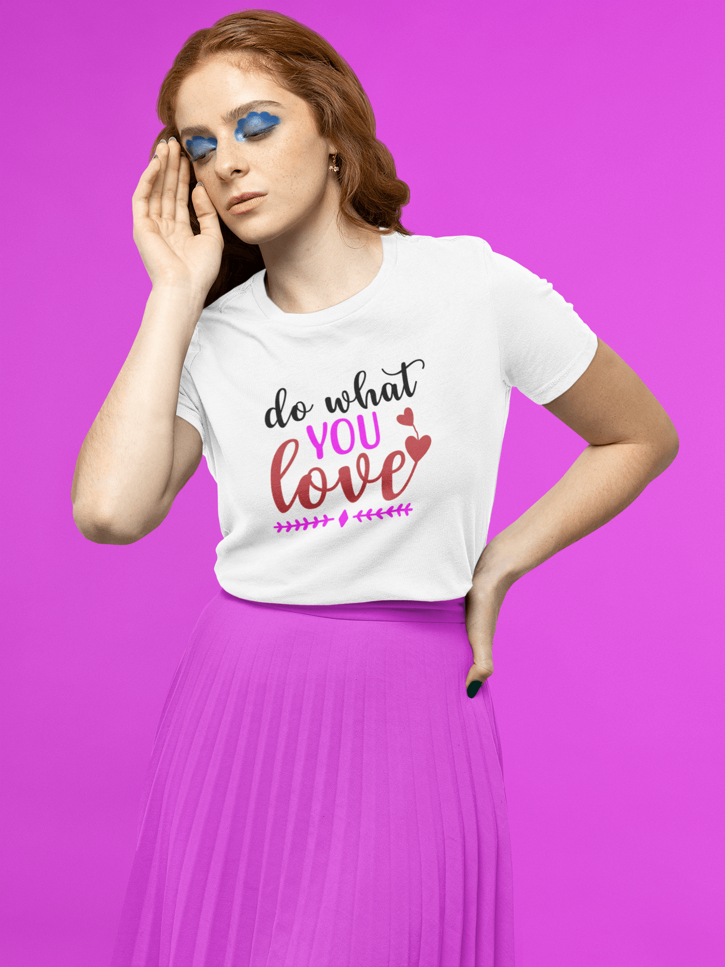Do What You Love White T-Shirt For Women - ATOM