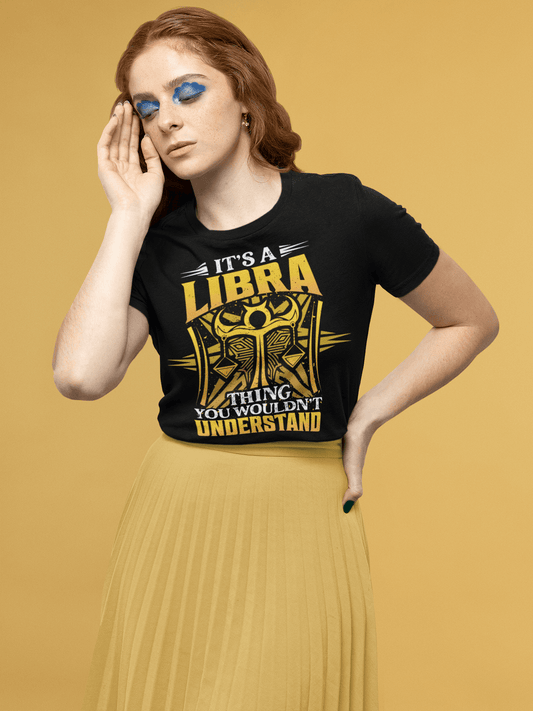 Its A Libra Thing Black T-Shirt For Women - ATOM