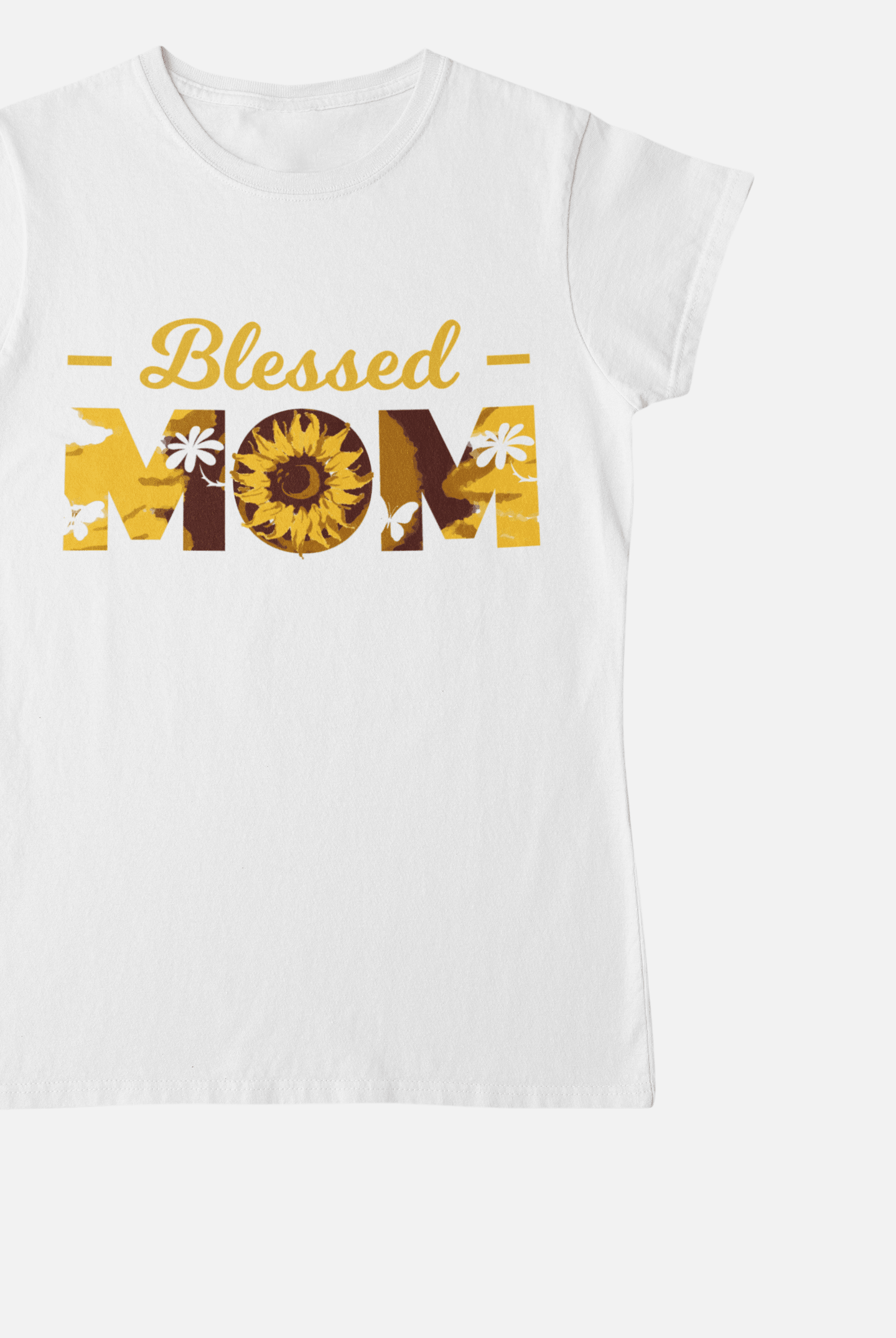 Blessed Mom White T-Shirt For Women - ATOM