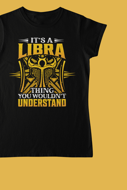 Its A Libra Thing Black T-Shirt For Women - ATOM