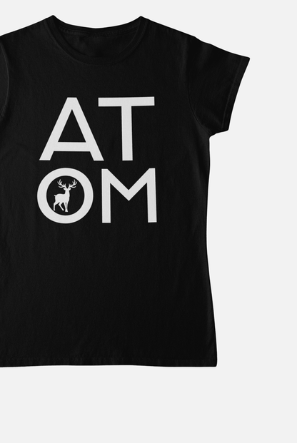 ATOM Signature Icon Black T-Shirt For Women - ATOM