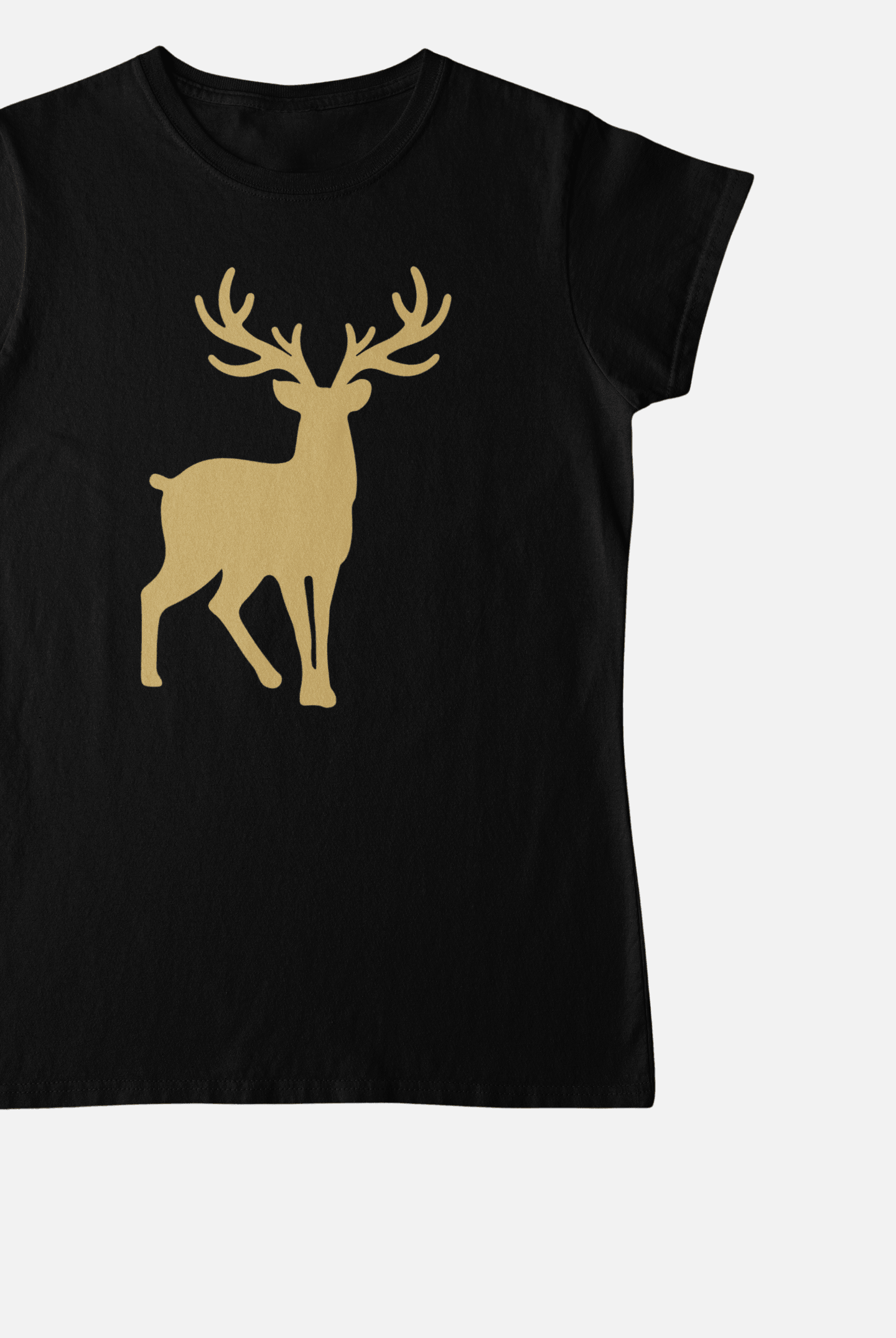 ATOM Signature Golden Mascot Black T-Shirt For Women - ATOM