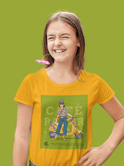 Cafe Racer Anime Mustard Yellow T-Shirt - ATOM