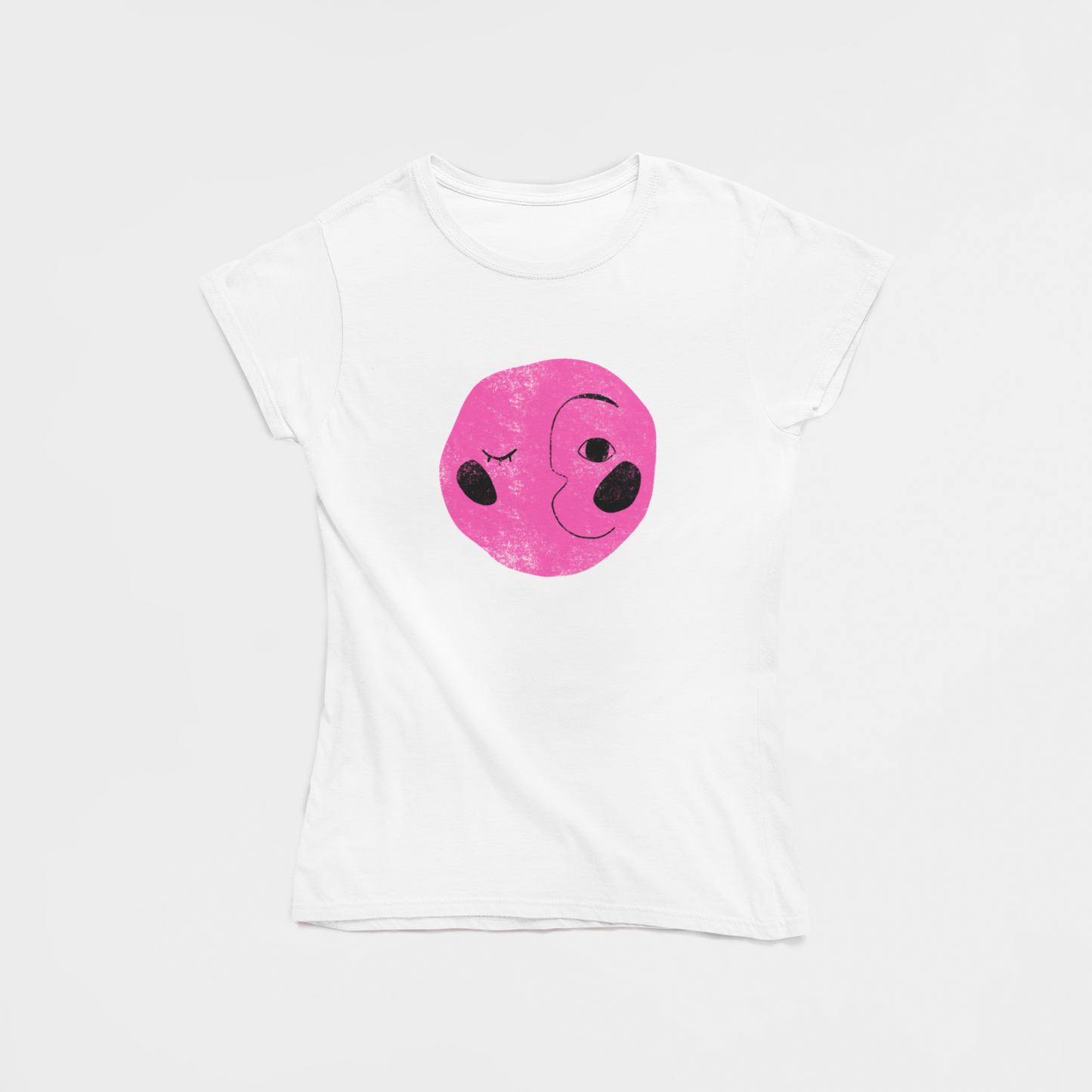Meditation White Round Neck T-Shirt for Women. 
