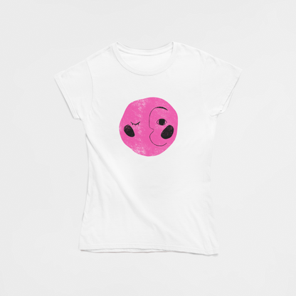 Meditation White Round Neck T-Shirt for Women. 