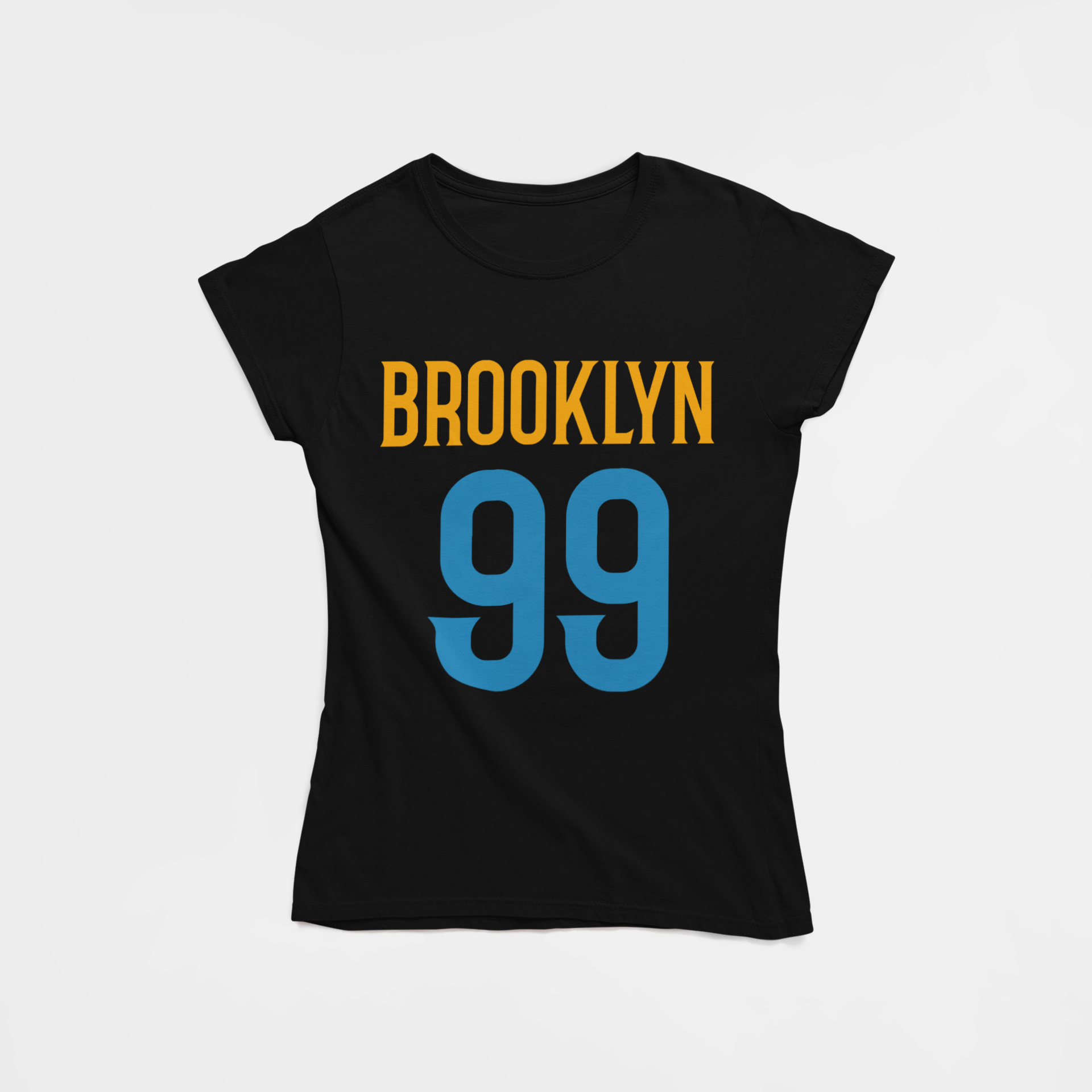 Brooklyn 99 Black Round Neck T-Shirt for Women. 