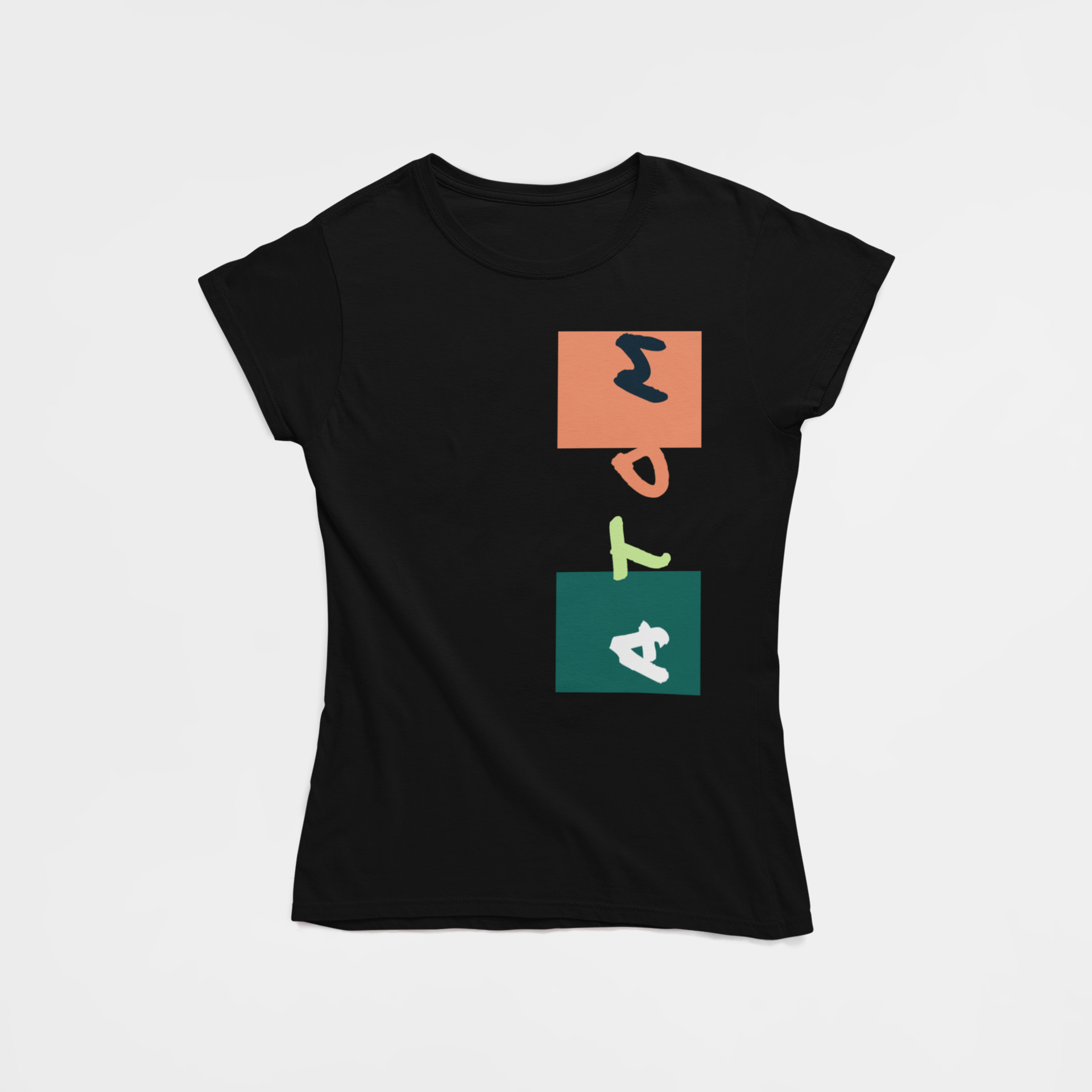 ATOM Signature Permanent Marker Black T-Shirt for Women. 