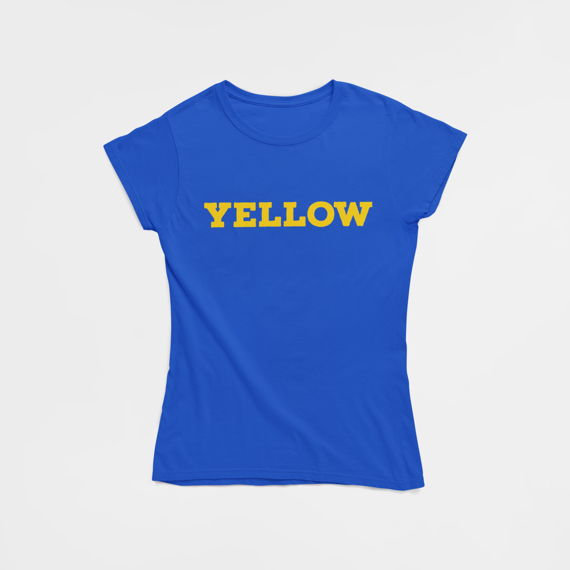 ATOM Basic Colour Splash Royal Blue Round Neck T-Shirt for Women. 